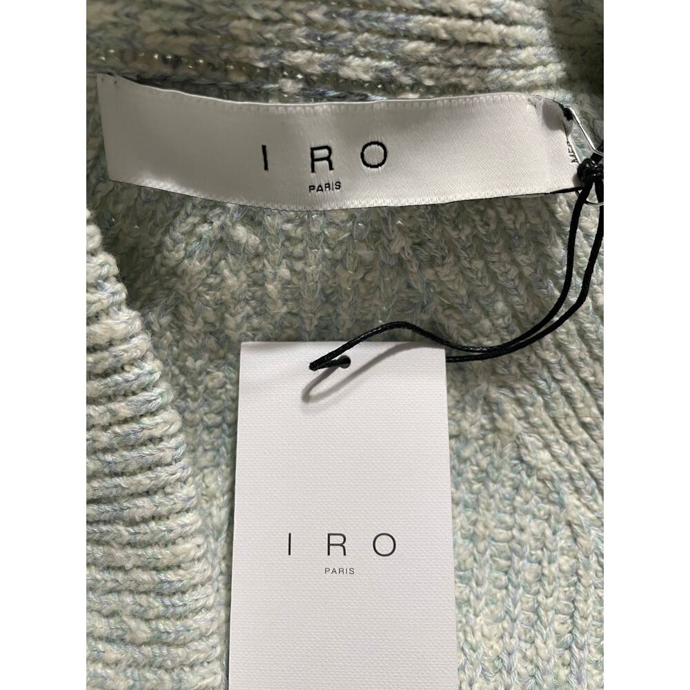NWT - IRO Paris Dorrin Blue-Green Cotton Sweater - Picture 4 of 7